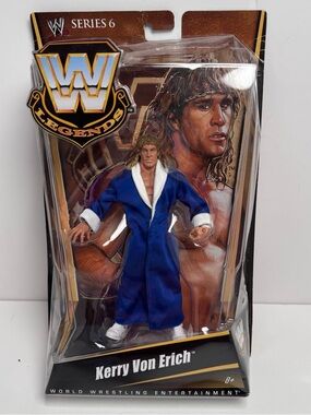 WWE Legends Series 6 Kerry Von Erich Figure Mattel Blue Robe
